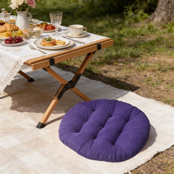 Floor Cushion for Adults Thick Velvet Floor Pillow Large Ottoman Chair Cushion Soft Mat for Sitting Reading Meditation Living Room Bedroom Decor Yoga Lounge Home Comfort Portable Strap Support