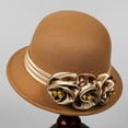thumbnail image 5 of Slccxzc Elegant Adjustable Fedora Hat with Bow Decoration Dome Top Hat, 5 of 7