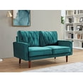 thumbnail image 3 of Uspridefurniture Tufted Cushion Back 57.5 Wide Loveseat, Green Velvet, 3 of 5