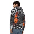 thumbnail image 4 of Kdxio Butterflies Optical Illusion Print Men Hoodies Casual Hoodies for Men with Zip Pockets Full Zip Long Sleeve Sweatshirt Sports Hooded Jacket-Small, 4 of 5