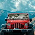 thumbnail image 3 of Uorisanigo Foldable Windshield Sun Shade Compatible with Jeep Wrangler Beach Palm Tree Sun Shade Compatible with 2024 2025 Jeep Wrangler JL 2/4 Door, Windshield Cover Keep Car Interior Cooler, 3 of 7