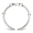 thumbnail image 2 of 925 Sterling Silver Chain Peace Double Ring, 2 of 8