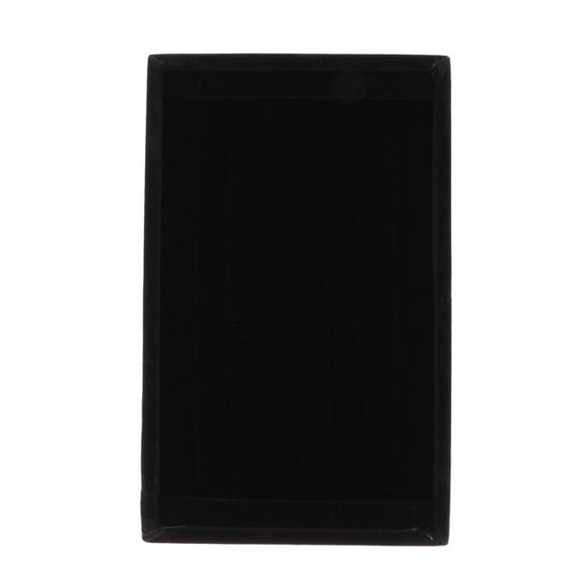 Anillo de terciopelo precioso, bandeja de exhibición, vitrina de almacenamiento, organizador de joyas. Negro jinwen Bandeja de terciopelo para joyería
