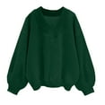 thumbnail image 1 of HBFAGFB Chandails en Molleton Col Rond Mode Automne Décontracté Polyvalent Manches Longues T-Shirt Vert Taille m, 1 of 5