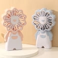 thumbnail image 3 of Frogued Handheld Fan Creative Shape Three Gear Adjustable ABS Rechargeable Battery Cooling Mini Fan for Home (Pink), 3 of 13