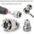 thumbnail image 2 of Unassumins Multi-function Universal Socket Wrench Tool - Universal Maintenance Tool, 10-19mm Universal Adjustable Socket Wrench, for 3/8" Drive Ratchet Torque Wrench And Power Drill (1pc*B), 2 of 7