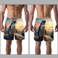 thumbnail image 3 of luoweisi Men's Beach Shorts Quick Dry Swim Trunks with Mesh Lining Penguin L, 3 of 5