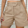 thumbnail image 5 of Shorts for Women Casual and Fashionable High Waist Wide Leg Solid Color Shorts, 5 of 5