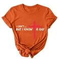 thumbnail image 5 of Kayannuo Blouses pour Femmes Liquidation T-Shirts pour Femmes Saint-Valentin T-Shirts de Pâques pour Femmes Imprimé Lettrage Col Rond Manches Courtes Haut Manches Courtes Col Rond Haut/chemise, 5 of 5