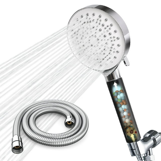 Newentor Filtered Shower Head, Black High Pressure 6 Spray Modes