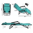 thumbnail image 5 of Qifang Adjustable Outdoor Recliner Chair, With a removable headrest, Rust-Proof Steel Frame, 270LBS Load, Suitable for indoor and outdoor use, Green, 5 of 13
