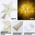 thumbnail image 4 of Daxin LED Lights Hollow-out Glittered Gold Star Christmas Tree Topper Tree-top Star Classic Xmas Decoration, 4 of 13