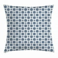 thumbnail image 1 of Dutch Throw Pillow Cushion Cover, Blooming Floral Pattern with Rhombus Design Historical Dutch Delft Design, Decorative Square Accent Pillow Case, 18 X 18 Inches, Dark Blue and White, by Ambesonne, 1 of 2