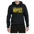 thumbnail image 2 of The Best Wifey in the Universe | Mens and Womens Mother's Day Hooded Sweatshirt Graphic Hoodie, Black, Small, 2 of 4