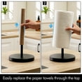 thumbnail image 4 of KES Black Paper Towel Holder for Kitchen Countertop Paper Towel Stand  Standing Paper Towel Roll Holder SUS304 Stainless Steel with Weighted Base, 4 of 10