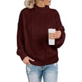 thumbnail image 1 of Sherrylily Winter Women Sweaters Casual Cable Knit Turtleneck Pullover Loose Chunky Jumper S-2XL, 1 of 4