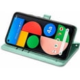 thumbnail image 5 of for Google Pixel 5a 5G Crossbody Cell Phone Wallet Case,Cute Cat Dog Cartoon Style Flip Phone Cover with Removable Lanyard Strap for Google Pixel 5a 5G MGG Green, 5 of 7