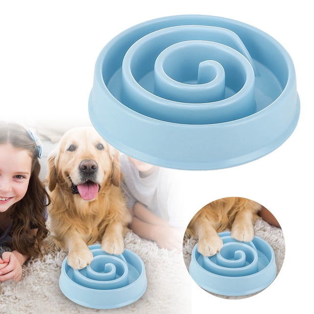 Slow Food Bowls for Dogs and Cats - Interactive Pet Feeding Dish for Indoor Use Gulping Design Encourages Eating Habits