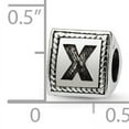 thumbnail image 2 of Beautiful Sterling Silver Reflections Letter X Triangle Block Bead, 2 of 2
