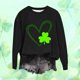 thumbnail image 2 of Camiseta Suelta de Cuello Redondo de Impresión de Navidad Inspirada en Grinch Casual de Manga Larga de las Mujeres, Camisetas de Navidad de Manga Larga de las Mujeres Diversión, 2 of 5
