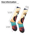 thumbnail image 2 of Xecao Cartoon Iceberg Bald Eagle Pattern Adult Stockings with Color-Block Design and 3D Print, Breathable Comfortable Hosiery for Daily Wear and Sports, 2 of 6