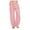 Pink, variant on Gpaecead 2024 Women's Full Length Cotton and Linen Pants Casual Drawstring Elastic Waist Long Wide Leg Pants Brown