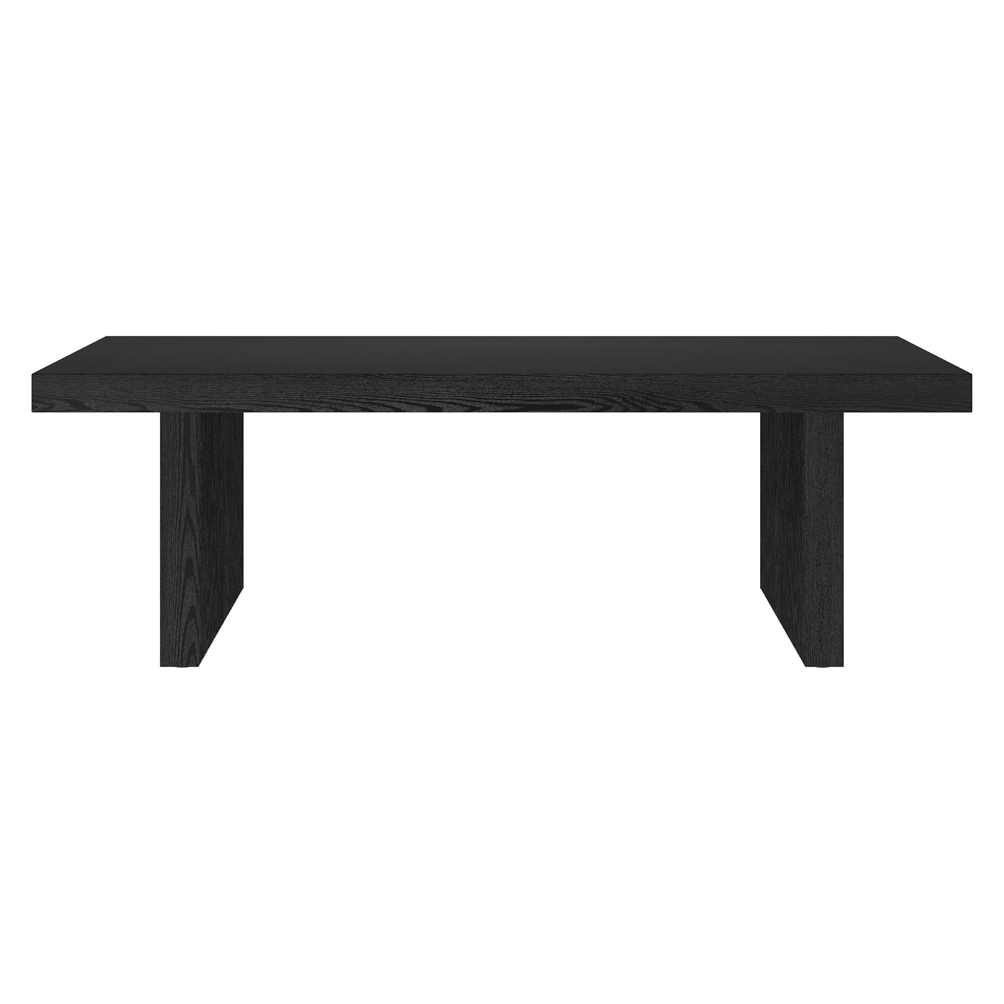 Evelyn&Zoe Modern/Contemporary 48" Wide Black Grain Coffee Table