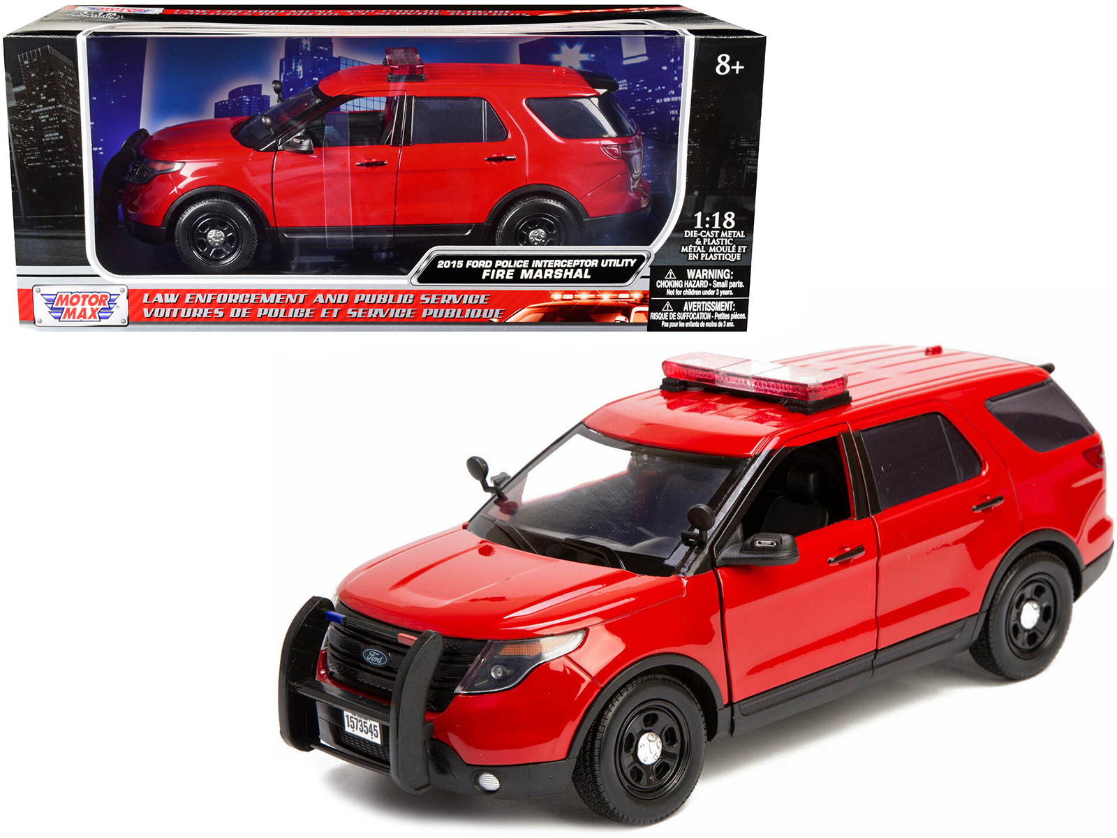 Motor Max 1:18 2015 Ford Police Interceptor Utility Diecast 