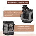 thumbnail image 2 of Medium Pet Travel Backpack Carrier for Dogs Cat Animal Puppy, Breathable Mesh Net Removable Sherpa Bed Outdoor Carrier f, 2 of 7