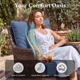 thumbnail image 5 of Bellefurn Outdoor Deep Seat Cushion 24 X 24 X 6 inch for Patio Furniture,Outdoor Chair Cushions Waterproof & Fade Resistant Patio Furniture Cushions for Wicker Chair, Sofa, Couch, 5 of 12