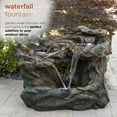 thumbnail image 5 of Alpine Corporation 40" x 23" x 30" Outdoor Polystone Light-Up Rainforest Plug-In Fountain, Brown, 5 of 12