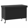thumbnail image 1 of vidaXL Boîte de Rangement de Jardin avec Roues Noir 110x55x73 cm Rotin Poly, 1 of 5