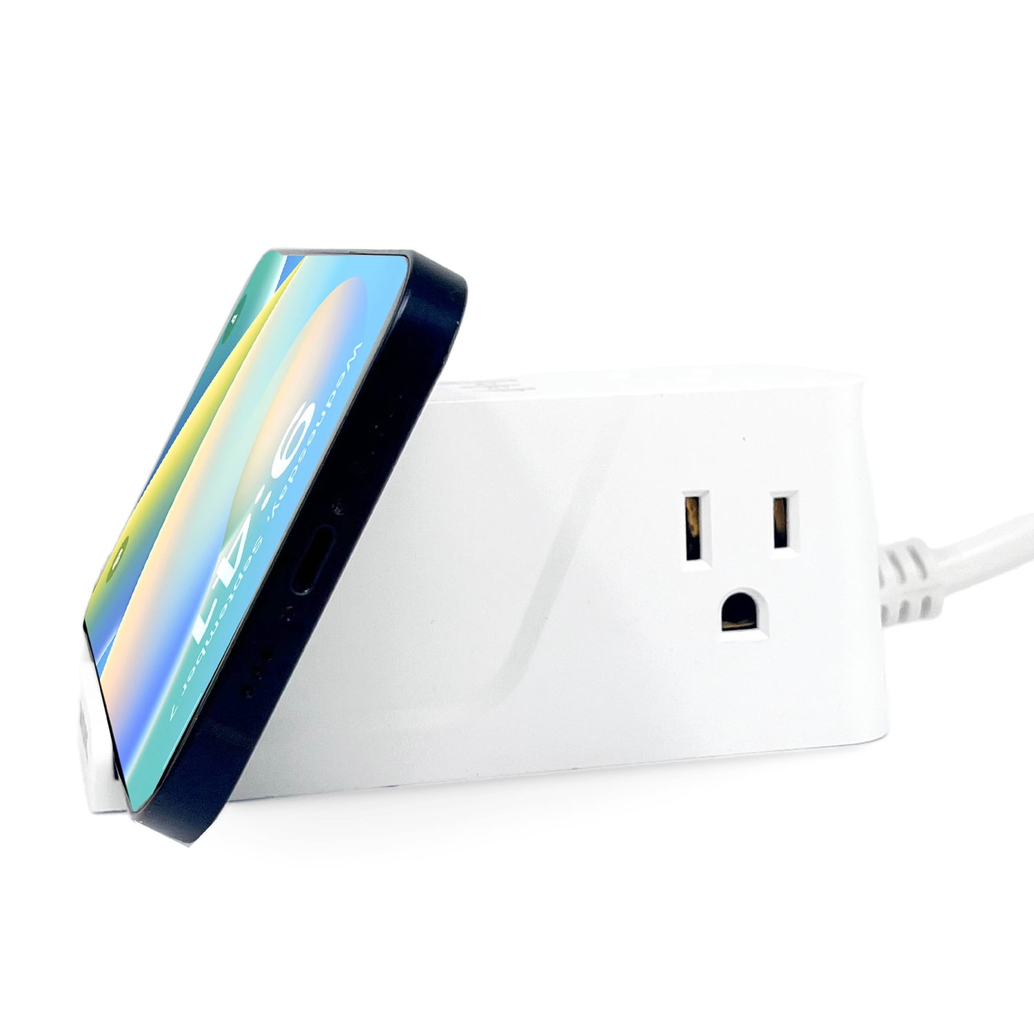 RAYOVAC Wireless Charging Station 3-AC Outlet 540-Joules Surge Protector with 1 USB-A and 2 USB-C Ports, 5-Ft. Cord