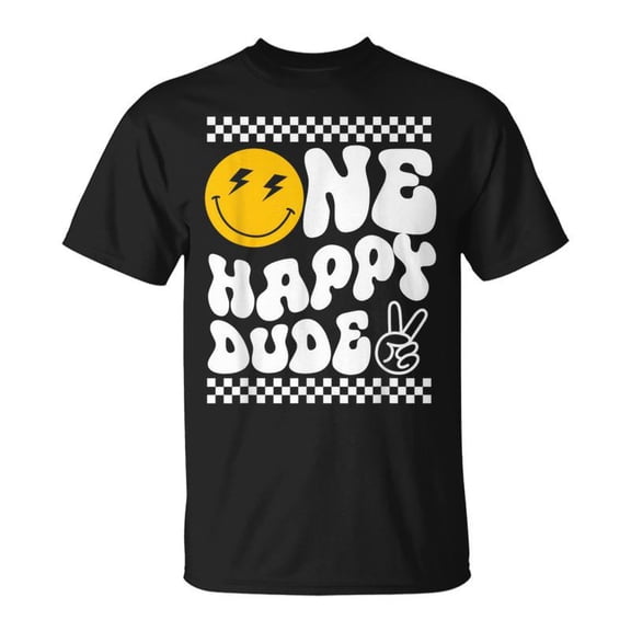 One Happy Dude 1St Birthday Boy Party Family TShirt