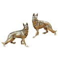 thumbnail image 3 of TISHITA Brass Dog Figurine Animals Brass Decor Dog Ornament Tea Pet Vintage Styles Dog Figurine for Bedroom Hotel Bookcase Book Shelf, 3 of 8