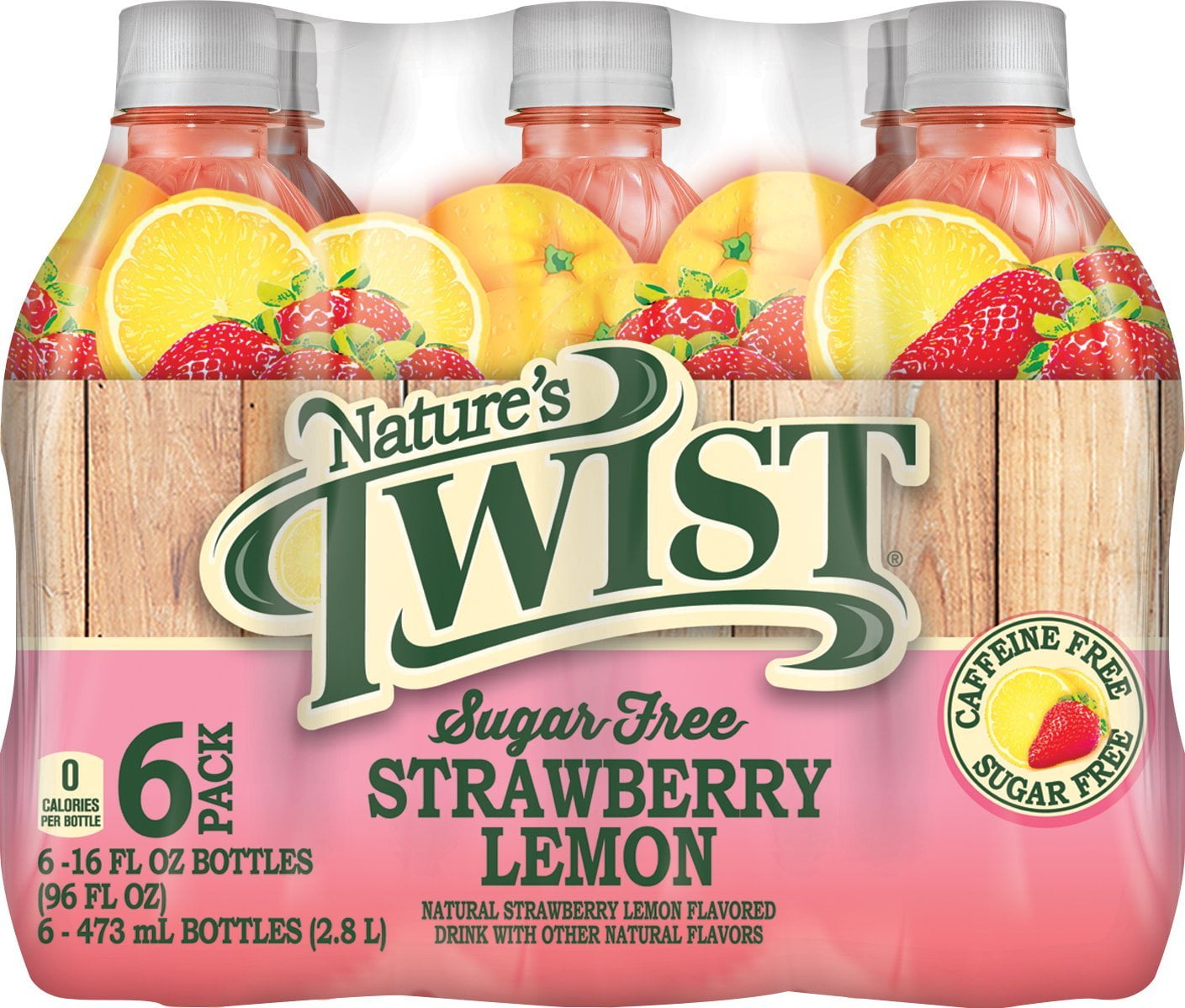 Nature's Sugar Free Juice, Stberry Lemon, 16 nce (Pa Of 6)