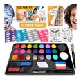thumbnail image 1 of Kit de pintura facial ADIS&GUYS, juego de 107 piezas con pintura a base de agua, 1 of 9