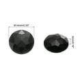 thumbnail image 2 of Uxcell 50Pcs Piedras de cristal redondas de respaldo plano 0.55" SS45 Cristales negros, 2 of 7