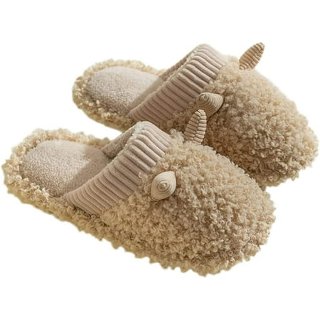 

PIKADINGNIS Women s Fluffy House Slippers Memory Foam Faux Fur Fuzzy Non-Slip Warm Slipper Soft Cozy Cute Animal Bedroom Outdoor Indoor Shoes