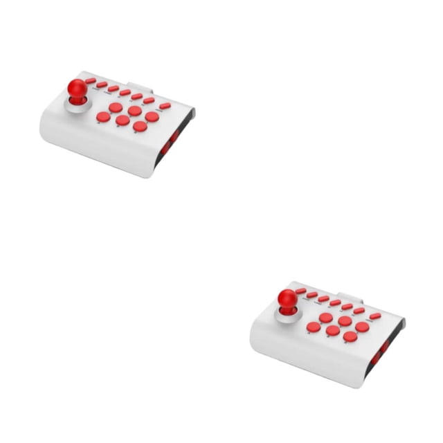 Bearachild Joystick inalámbrico Juego Suministros Computadora Teléfono móvil Control Stick Blanco rojo 2Conjunto