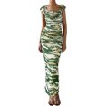 thumbnail image 3 of PRETTYGARDEN Women's Floral Maxi Dress 2025 Summer Off Shoulder Mesh Elegant Cocktail Party Ruched Bodycon Dresses, 3 of 8