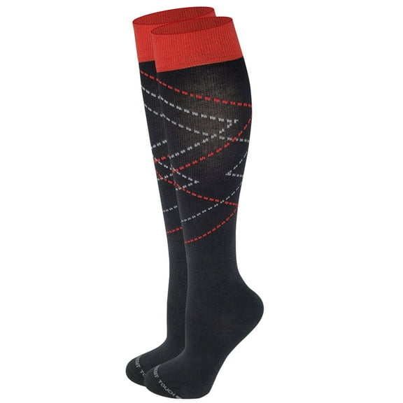 Different Touch Women Zig Zag Design Compression Knee High Socks