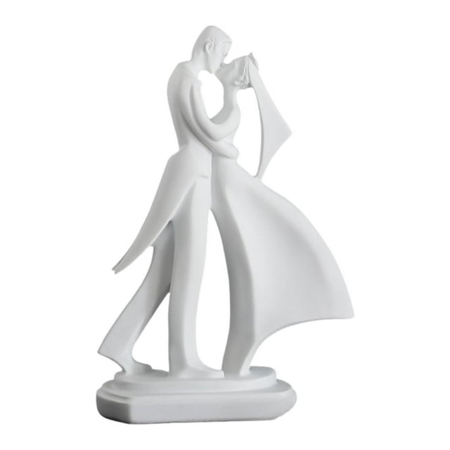 Escultura de pareja de resina, adorno romántico, figura, regalo de boda, figuras de resina Abarcar