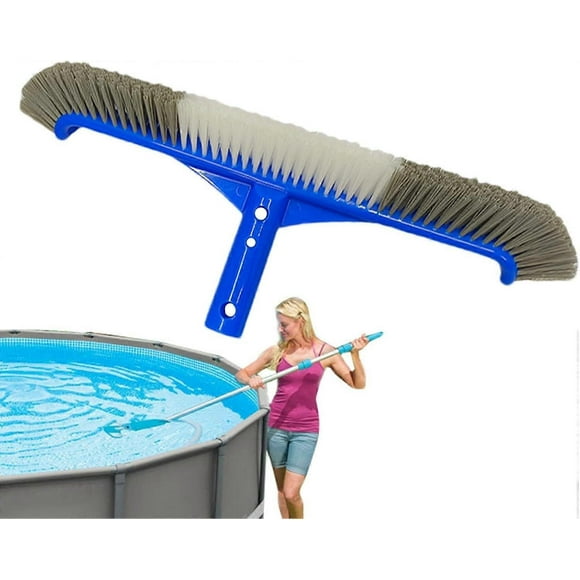 Swimming Pool Brush | 16.93'' Pool Cleaning Brush Head | Above Ground Pool Broom Cleaning Brushes with Nylon Bristles | Pool Accessories