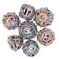 thumbnail image 4 of Hollow Metal Dice Metal Dice Set Balanced Rolling Polyhedral Copper 7pcs for Kids for Card Games ANGGREK Otros, 4 of 8