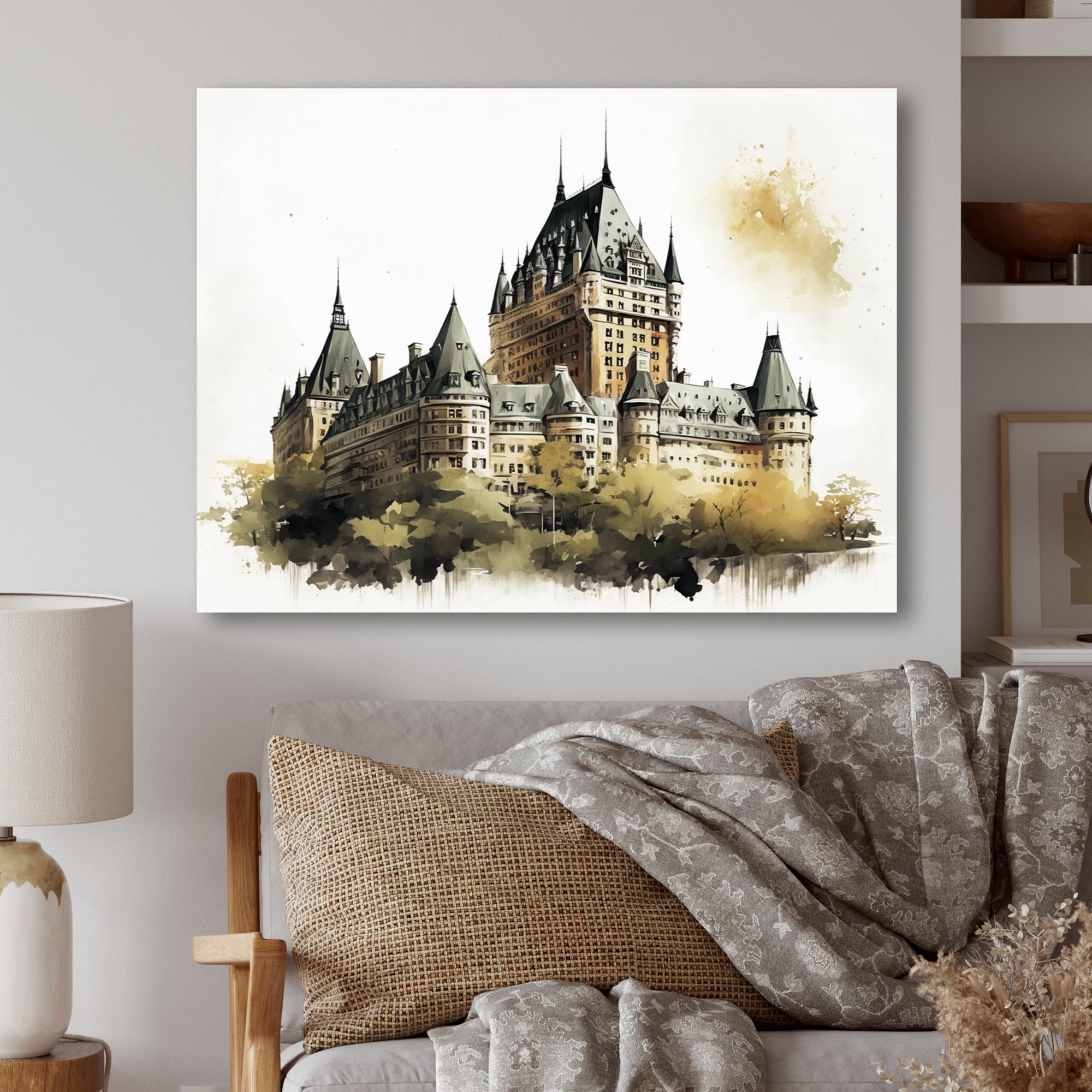 Designart Chateau Frontenac In Quebec Canvas Wall Art