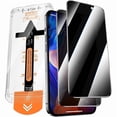 thumbnail image 1 of xixishop 2 Pack for iPhone 15 Pro Max Privacy Tempered Glass Screen Protector 6.7 Inch, 9H Hardness, Scratch Resistant with Updated Easy Installation Tool, 1 of 1