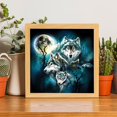 thumbnail image 1 of DIY 5D Diamond Art Full Drill Rhinestone Adornos Dibujo Pintura Wolf Moon Crystal Bordado Rhinestone Easy Cross Stitch Craft Canvas para el hogar Cocina Hotel Living30x30cm LingWen 9024715846341, 1 of 1