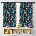 thumbnail image 5 of Blackout Kids Curtains,Blue Cartoon Dinosaurs Rockets Pattern Childrens Insulated Curtains Set Of 2,Bedroom Essentials,Toddler Room Decor 42"x54", 5 of 5