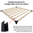 thumbnail image 3 of DIY 2-Post Pergola Kit for 10x10 Pergola with Roof Attached to House - Steel 4x4 Pergola Mounting Brackets (Lumber Not Included), 3 of 5